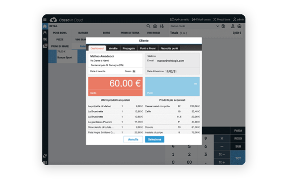 Una scheda per ogni cliente