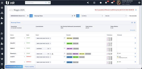 Servizio di Rilevazione Presenze