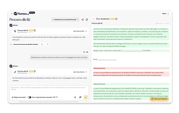 Automatizzi la redazione e la revisione dei tuoi atti