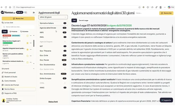 Fonti normative complete e aggiornate ogni giorno