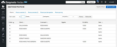 Easynota Netlex ha un'interfaccia facile ed intuitiva